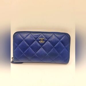 Chanel Zip Lambskin Wallet